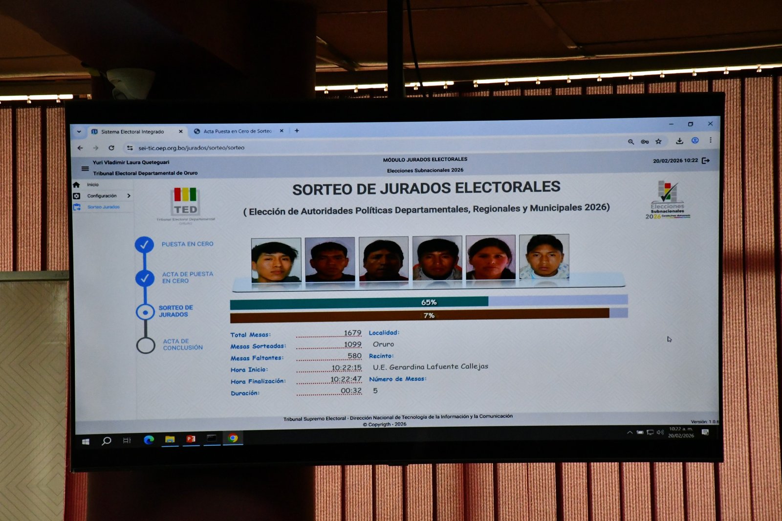 Subnacionales: Sortean a 200.634 jurados electorales y la lista será publicada este domingo