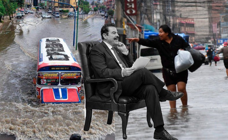 Lluvias evidencian colapso pluvial en Cochabamba y exponen fallas en la gestión de Manfred